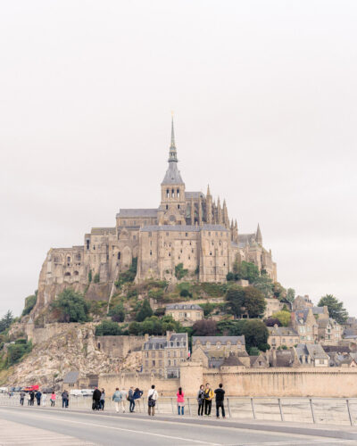 View of Mont Saint Michel Abbey from Causeway