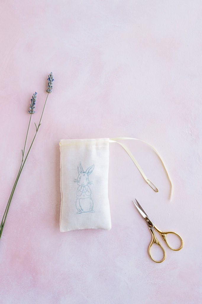 Easy Stamped Lavender Sachets - DIY Beautify - Creating Beauty at Home