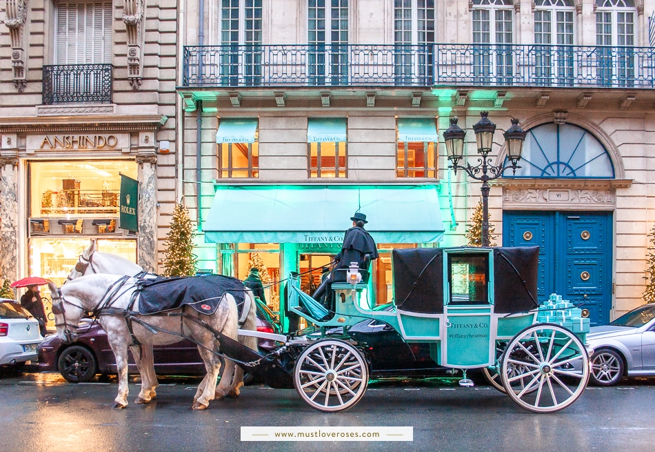 Tiffany horse drawn coach in Paris