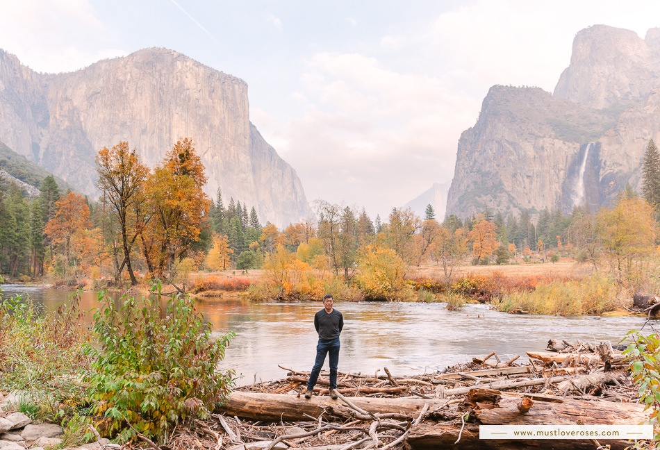 Fall colors at Yosemite Valley View